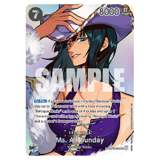 Ms. All Sunday OP14-084a card from the One Piece set The Time of Battle