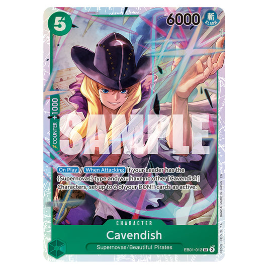 Cavendish EB01-012 card from the One Piece set Premium Booster 02