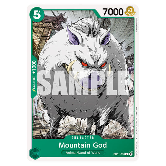 Mountain God EB01-018 card from the One Piece set Premium Booster 02