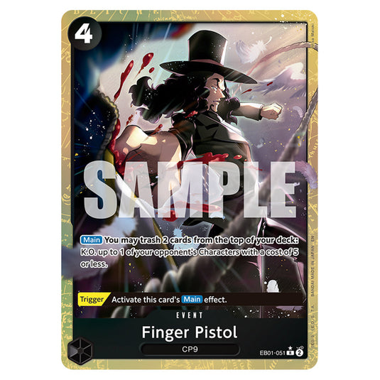Finger Pistol EB01-051a card from the One Piece set Premium Booster 02