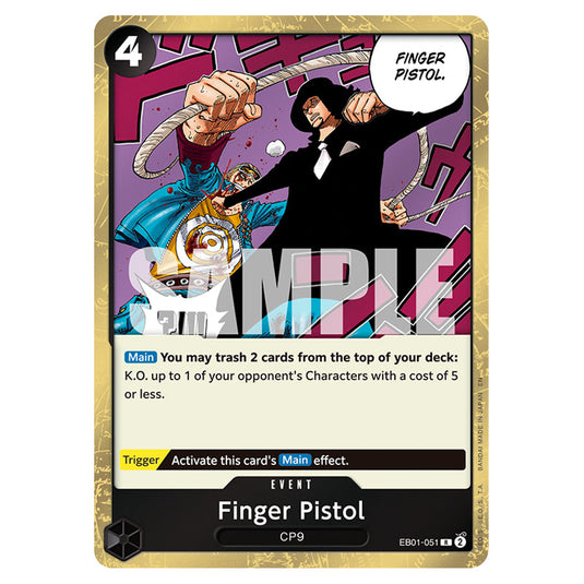 Finger Pistol EB01-051 card from the One Piece set Premium Booster 02