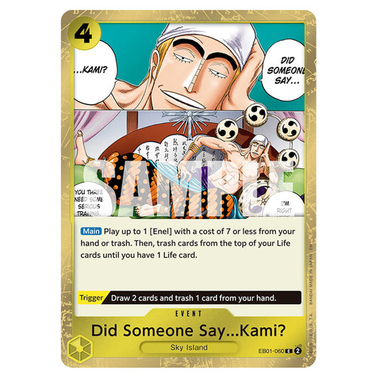 Did Someone Say...Kami? EB01-060a card from the One Piece set Premium Booster 02