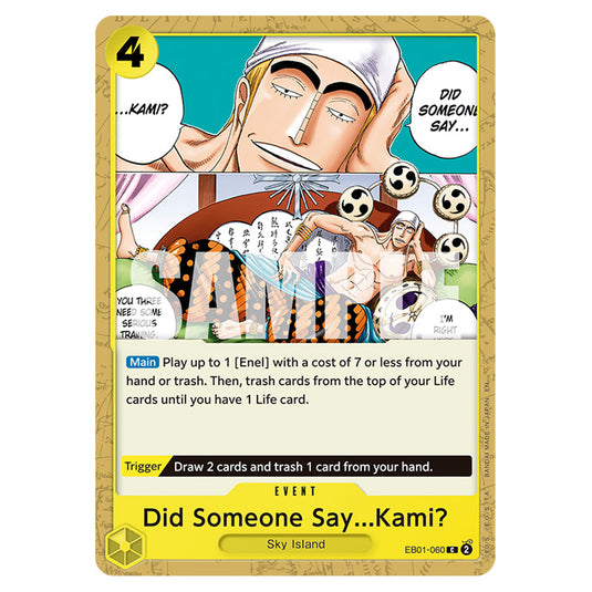 Did Someone Say...Kami? EB01-060 card from the One Piece set Premium Booster 02