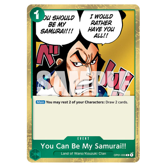 You Can Be My Samurai!! OP01-055a card from the One Piece set Premium Booster 02