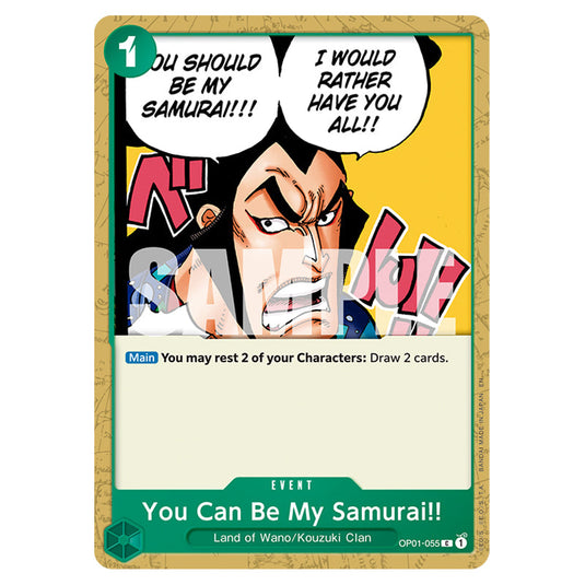 You Can Be My Samurai!! OP01-055 card from the One Piece set Premium Booster 02