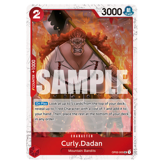 Curly.Dadan OP02-005a card from the One Piece set Premium Booster 02