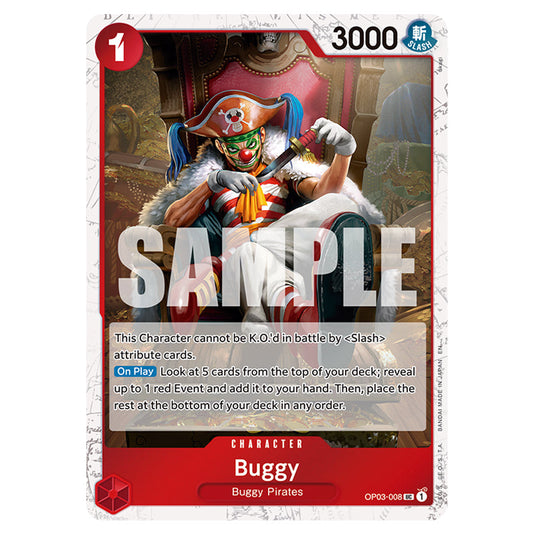Buggy OP03-008a card from the One Piece set Premium Booster 02