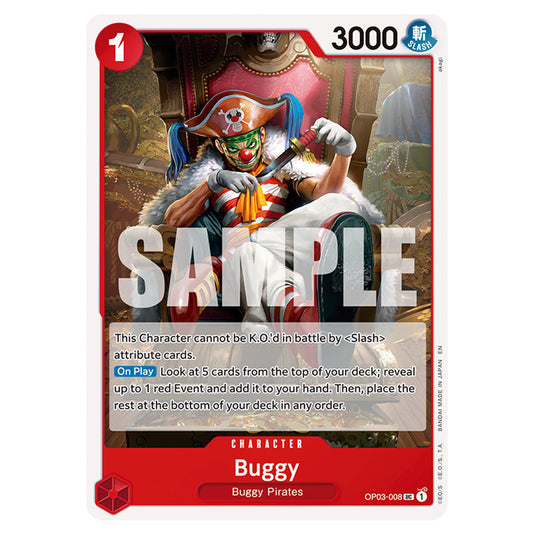 Buggy OP03-008 card from the One Piece set Premium Booster 02