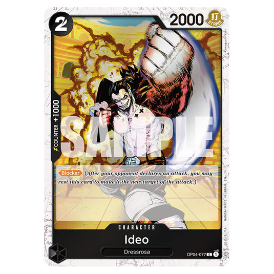 Ideo OP04-077a card from the One Piece set Premium Booster 02