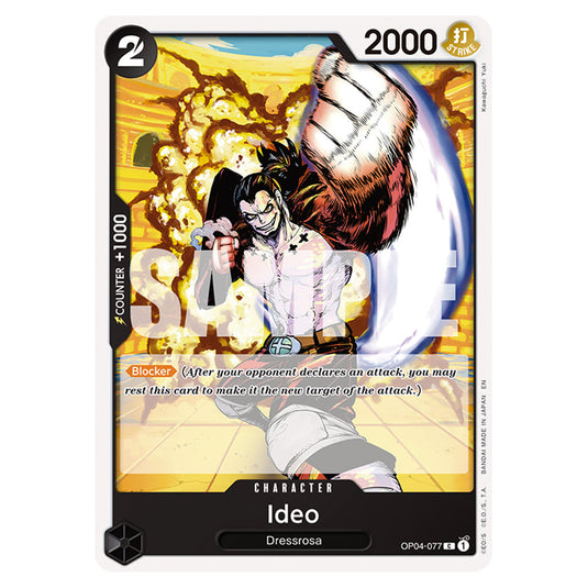 Ideo OP04-077 card from the One Piece set Premium Booster 02