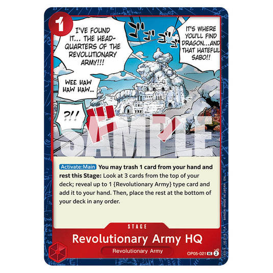 Revolutionary Army HQ OP05-021a card from the One Piece set Premium Booster 02