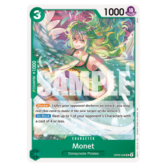 Monet OP05-036 card from the One Piece set Premium Booster 02