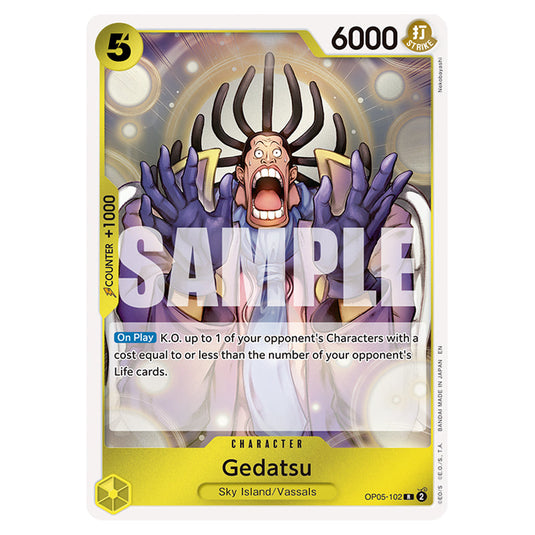 Gedatsu OP05-102 card from the One Piece set Premium Booster 02