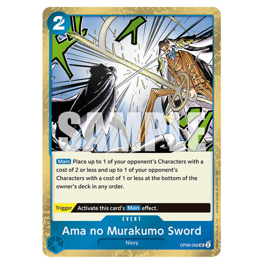 Ama no Murakumo Sword OP06-056a card from the One Piece set Premium Booster 02