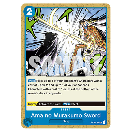 Ama no Murakumo Sword OP06-056 card from the One Piece set Premium Booster 02