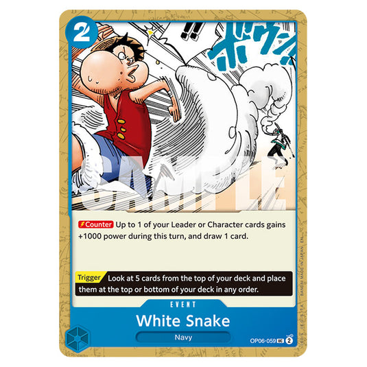 White Snake OP06-059 card from the One Piece set Premium Booster 02