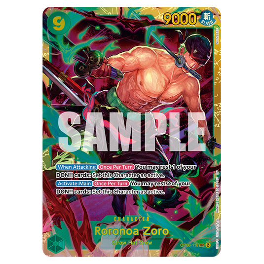 Roronoa Zoro OP06-118 card from the One Piece set Premium Booster 02