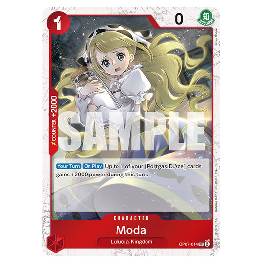 Moda OP07-014a card from the One Piece set Premium Booster 02