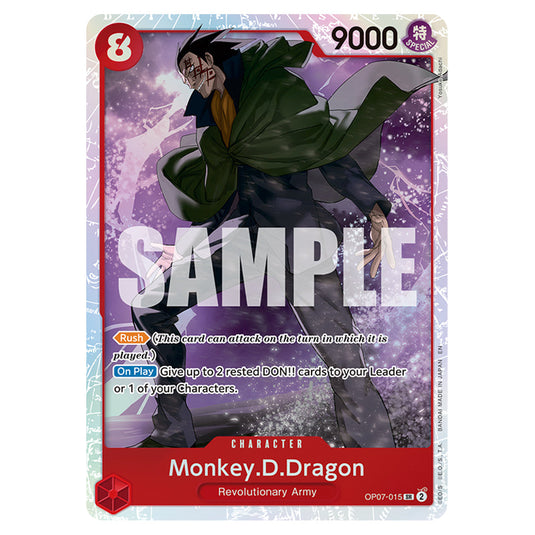 Monkey.D.Dragon OP07-015 card from the One Piece set Premium Booster 02