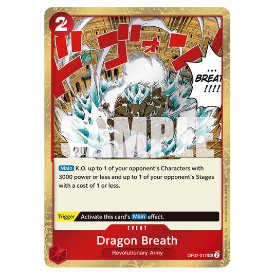 Dragon Breath OP07-017a card from the One Piece set Premium Booster 02