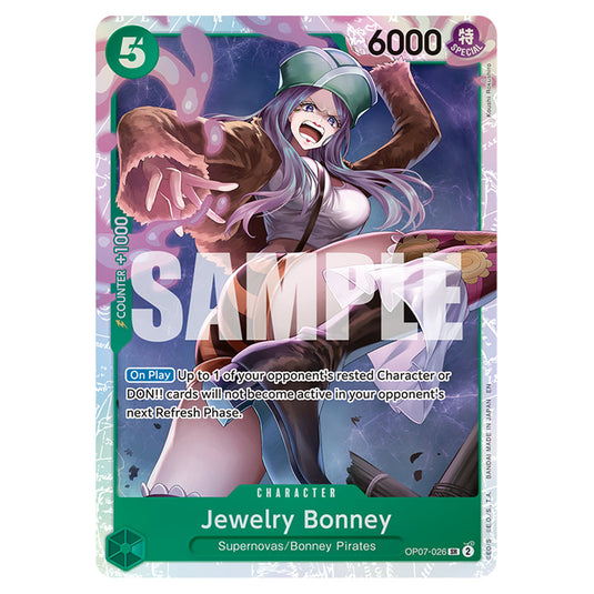 Jewelry Bonney OP07-026 card from the One Piece set Premium Booster 02