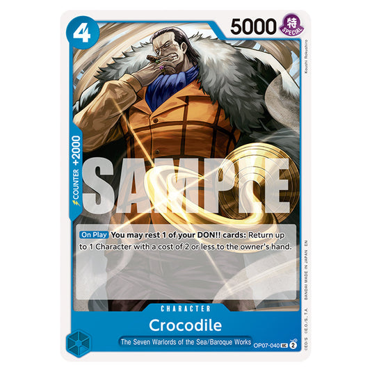 Crocodile OP07-040 card from the One Piece set Premium Booster 02
