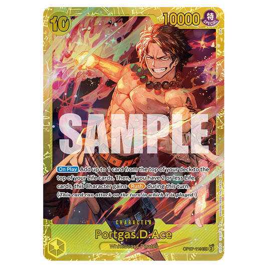 Portgas.D.Ace OP07-119 card from the One Piece set Premium Booster 02