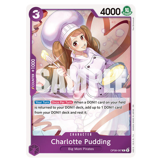 Charlotte Pudding OP08-067 card from the One Piece set Premium Booster 02