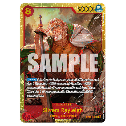 Silvers Rayleigh OP08-118 card from the One Piece set Premium Booster 02