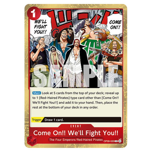 Come On!! We'll Fight You!! OP09-020 card from the One Piece set Premium Booster 02