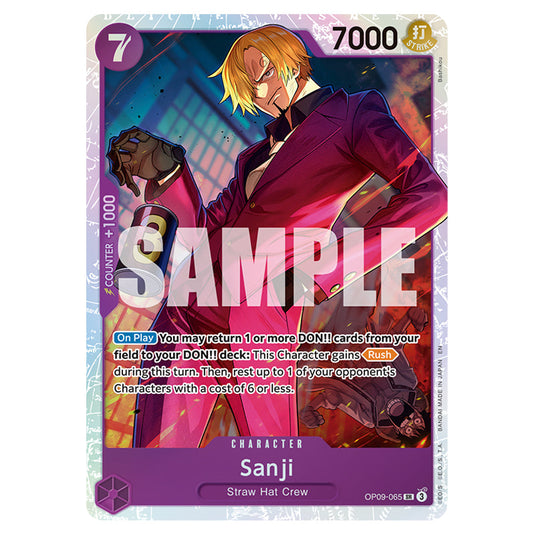 Sanji OP09-065 card from the One Piece set Premium Booster 02