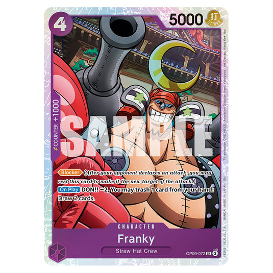 Franky OP09-072 card from the One Piece set Premium Booster 02