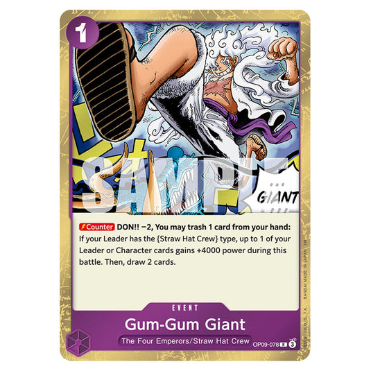 Gum-Gum Giant OP09-078 card from the One Piece set Premium Booster 02