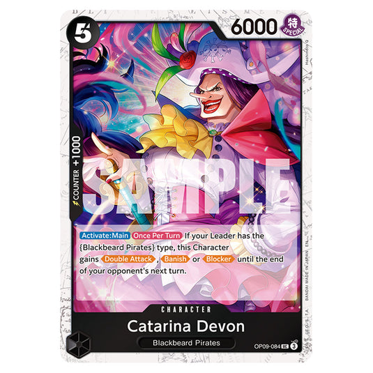 Catarina Devon OP09-084a card from the One Piece set Premium Booster 02
