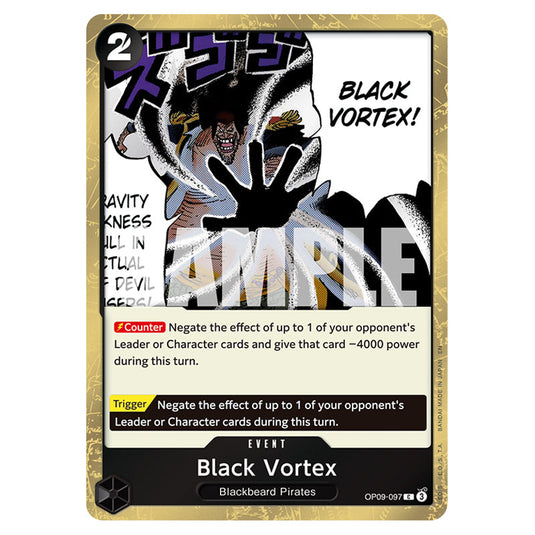 Black Vortex OP09-097a card from the One Piece set Premium Booster 02