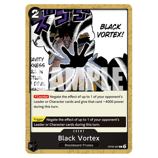 Black Vortex OP09-097 card from the One Piece set Premium Booster 02