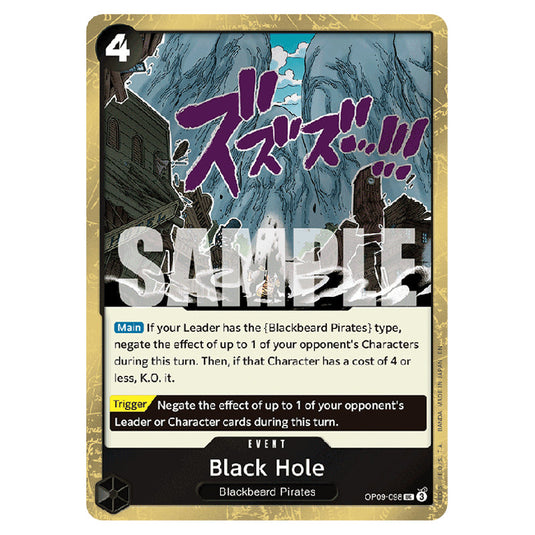 Black Hole OP09-098a card from the One Piece set Premium Booster 02