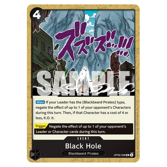 Black Hole OP09-098 card from the One Piece set Premium Booster 02