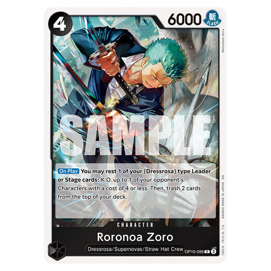 Roronoa Zoro OP10-095 card from the One Piece set Premium Booster 02