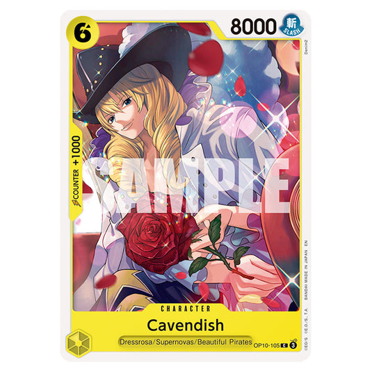 Cavendish OP10-105 card from the One Piece set Premium Booster 02