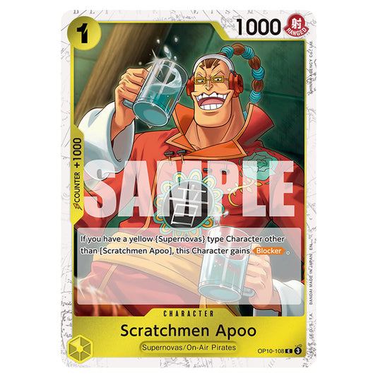 Scratchmen Apoo OP10-108a card from the One Piece set Premium Booster 02