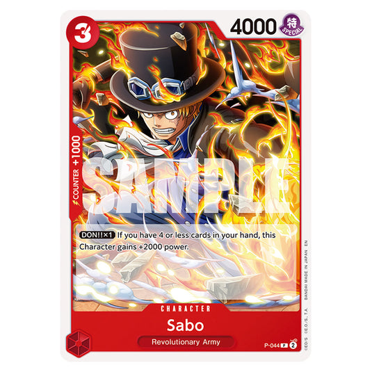 Sabo P-044 card from the One Piece set Premium Booster 02