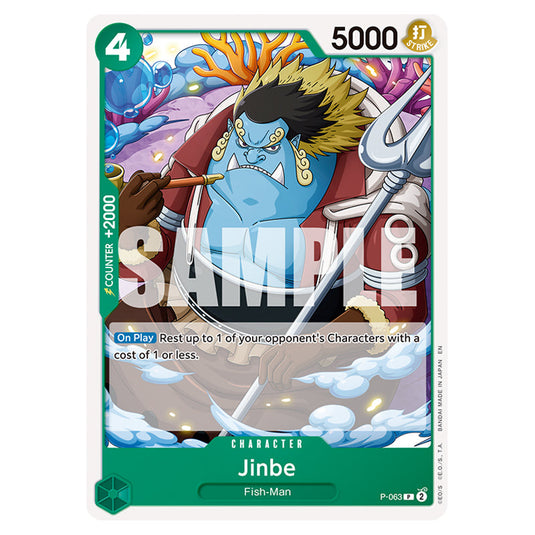 Jinbe P-063 card from the One Piece set Premium Booster 02