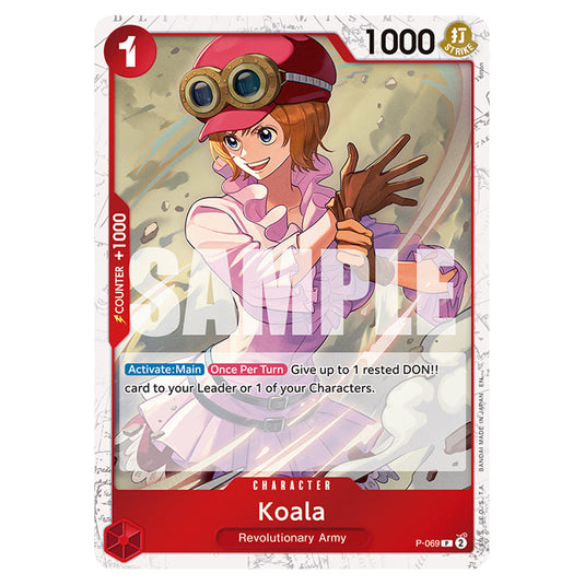 Koala P-069a card from the One Piece set Premium Booster 02