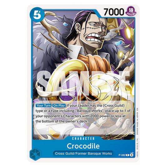 Crocodile P-082 card from the One Piece set Premium Booster 02