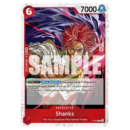 Shanks P-083a card from the One Piece set Premium Booster 02