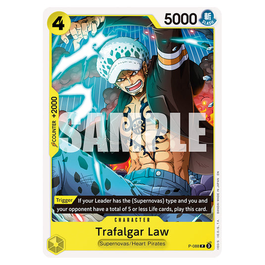 Trafalgar Law P-088 card from the One Piece set Premium Booster 02