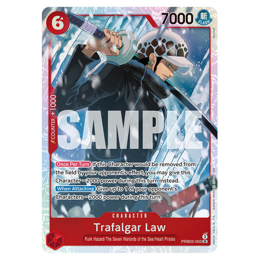 Trafalgar Law PRB02-002 card from the One Piece set Premium Booster 02