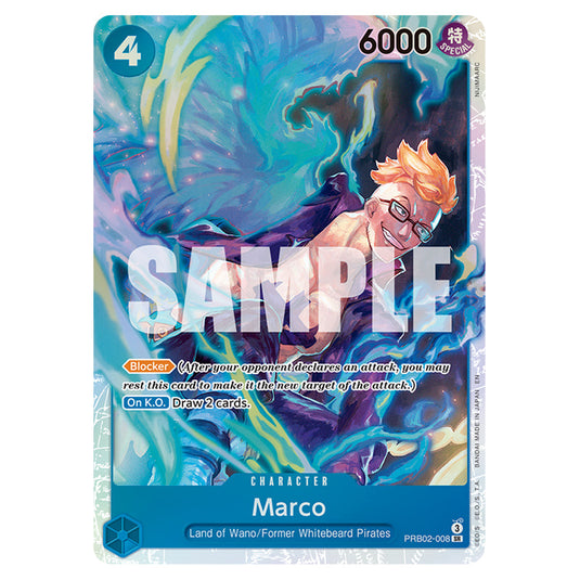 Marco PRB02-008 card from the One Piece set Premium Booster 02