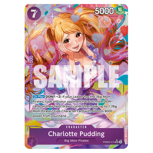 Charlotte Pudding PRB02-010a card from the One Piece set Premium Booster 02